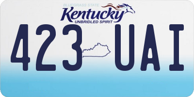 KY license plate 423UAI