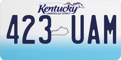 KY license plate 423UAM