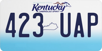 KY license plate 423UAP