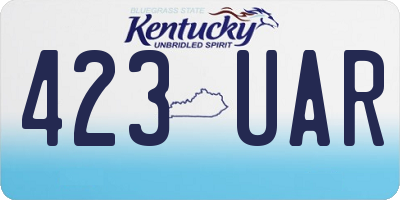 KY license plate 423UAR