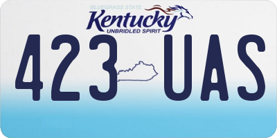 KY license plate 423UAS