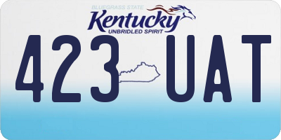 KY license plate 423UAT
