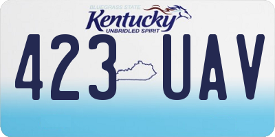 KY license plate 423UAV