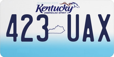 KY license plate 423UAX