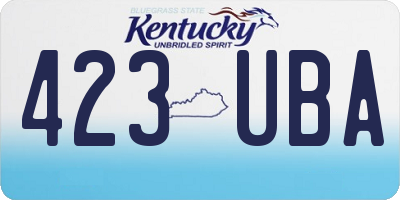 KY license plate 423UBA