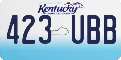 KY license plate 423UBB