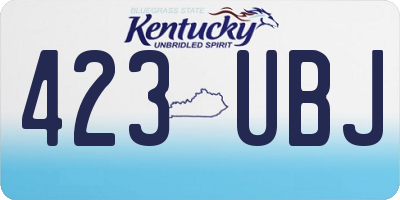 KY license plate 423UBJ