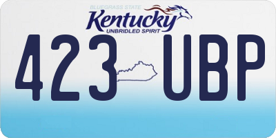KY license plate 423UBP