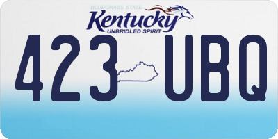 KY license plate 423UBQ
