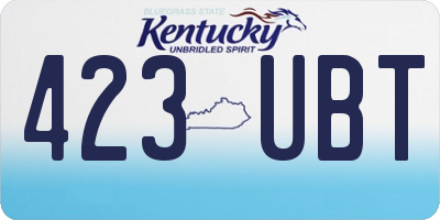 KY license plate 423UBT