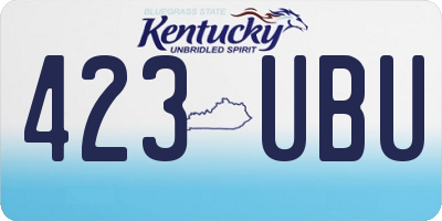 KY license plate 423UBU