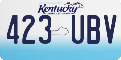 KY license plate 423UBV