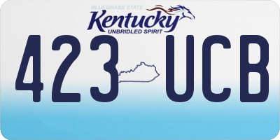 KY license plate 423UCB
