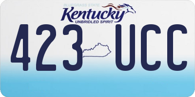 KY license plate 423UCC