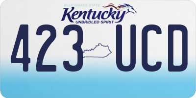 KY license plate 423UCD