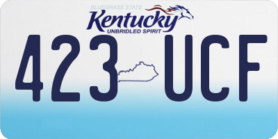 KY license plate 423UCF