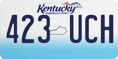 KY license plate 423UCH