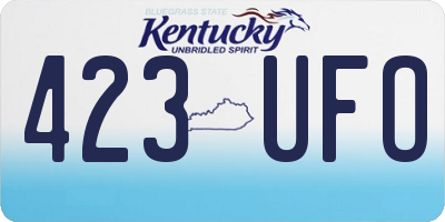 KY license plate 423UFO
