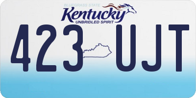 KY license plate 423UJT