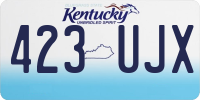 KY license plate 423UJX