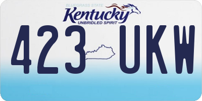 KY license plate 423UKW