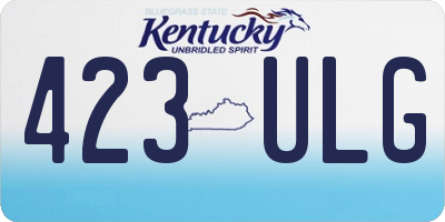 KY license plate 423ULG
