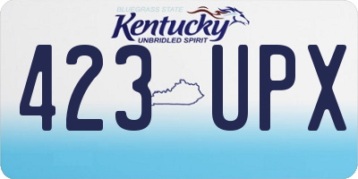 KY license plate 423UPX