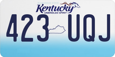 KY license plate 423UQJ