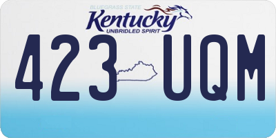 KY license plate 423UQM