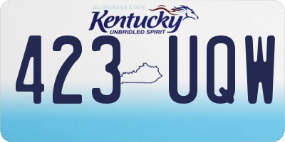 KY license plate 423UQW
