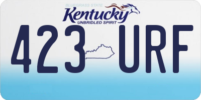 KY license plate 423URF