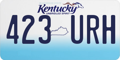 KY license plate 423URH