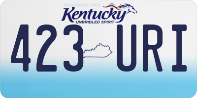 KY license plate 423URI