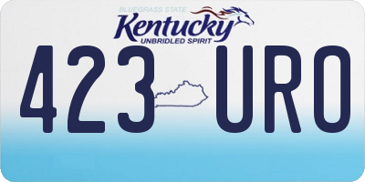 KY license plate 423URO