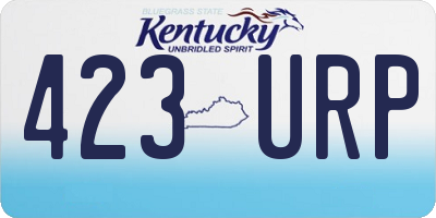 KY license plate 423URP