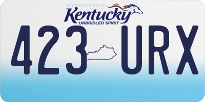 KY license plate 423URX