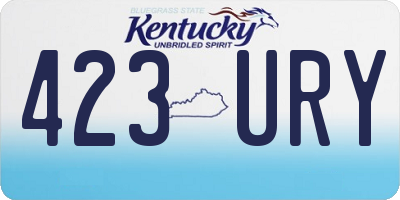 KY license plate 423URY
