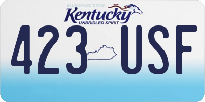 KY license plate 423USF