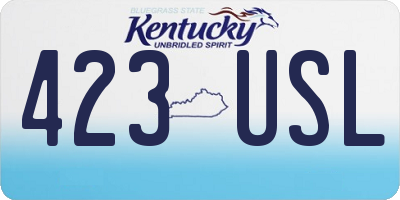 KY license plate 423USL