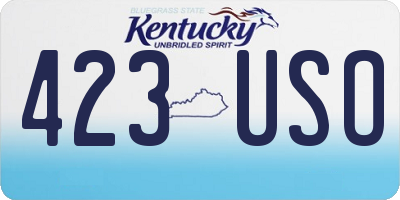 KY license plate 423USO