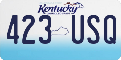 KY license plate 423USQ