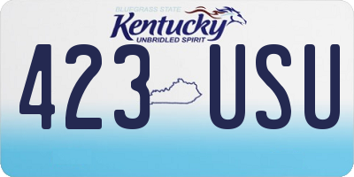 KY license plate 423USU