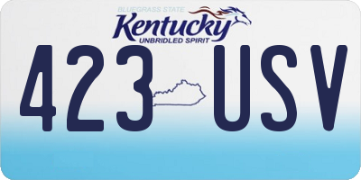 KY license plate 423USV