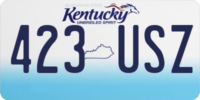 KY license plate 423USZ