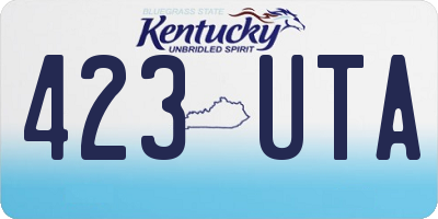 KY license plate 423UTA