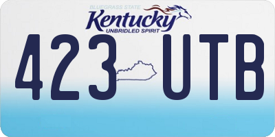 KY license plate 423UTB
