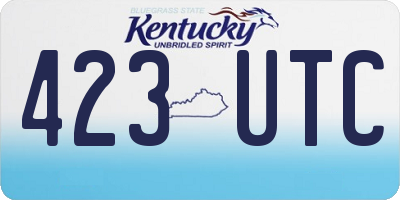 KY license plate 423UTC