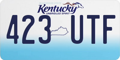 KY license plate 423UTF