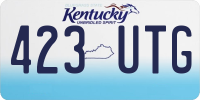KY license plate 423UTG