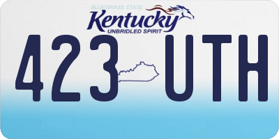 KY license plate 423UTH